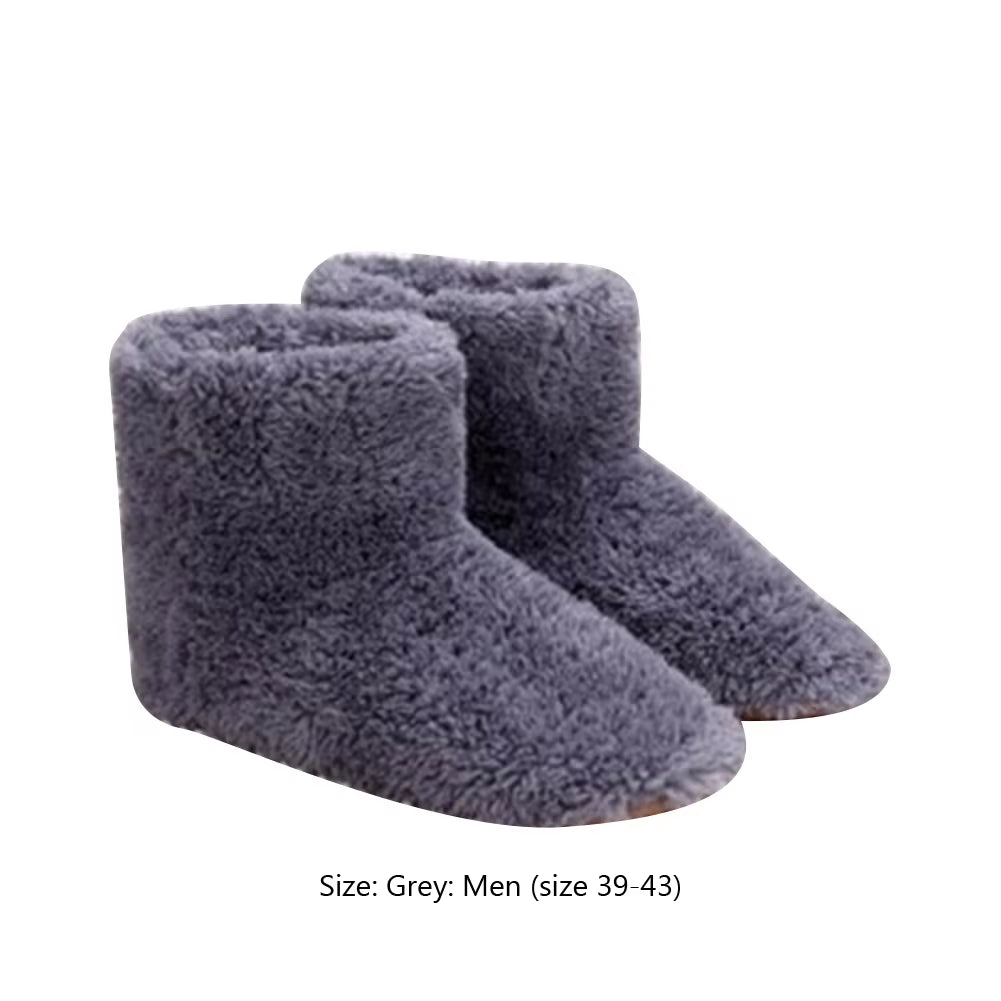Electric Foot Warmer Double Feet Slippers USB Charging Foot Warm Pads Detachable Foot Stove Soft Plush for Home Bedroom Sleeping