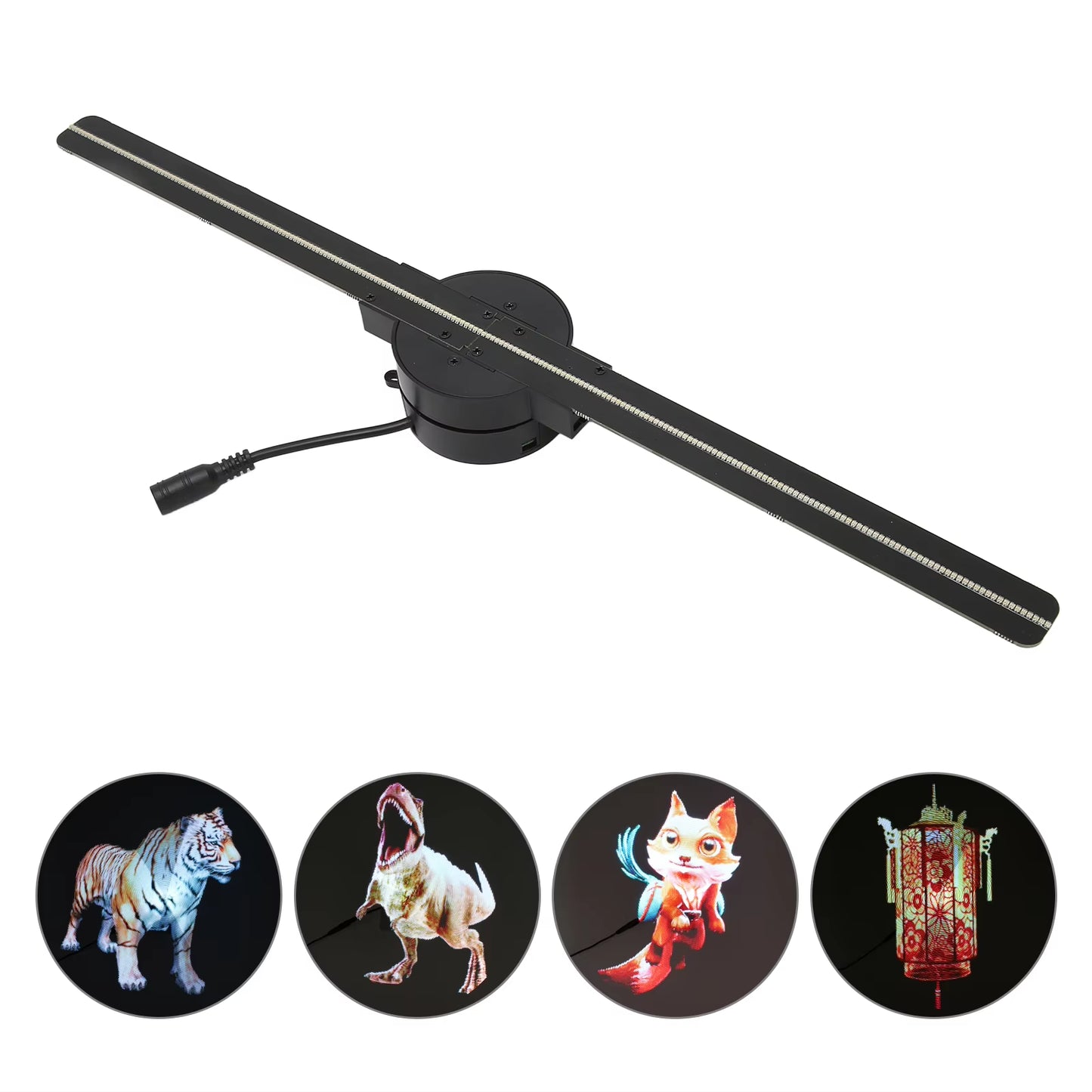 3D Hologram Fan 16.5In 2000X224 Wifi 3D Projector with 224 LED Light Beads for Business Store Advertising