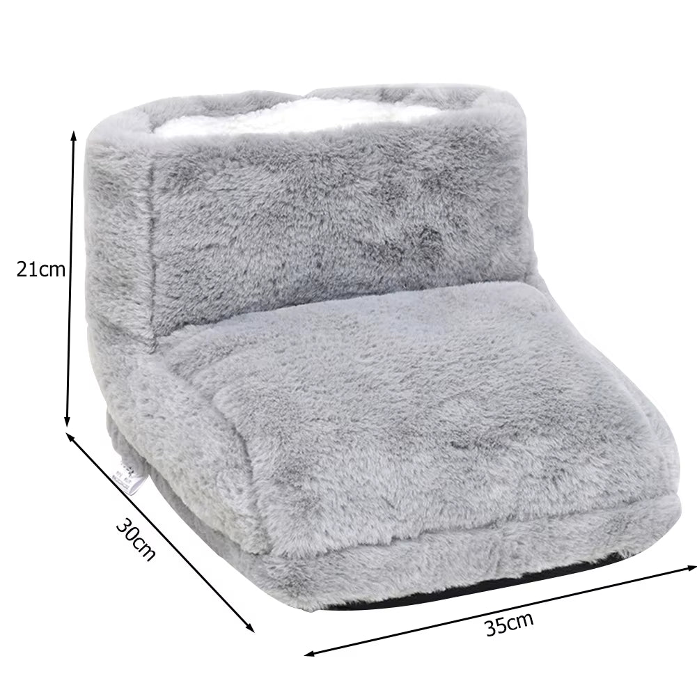 Electric Foot Warmer Double Feet Slippers USB Charging Foot Warm Pads Detachable Foot Stove Soft Plush for Home Bedroom Sleeping