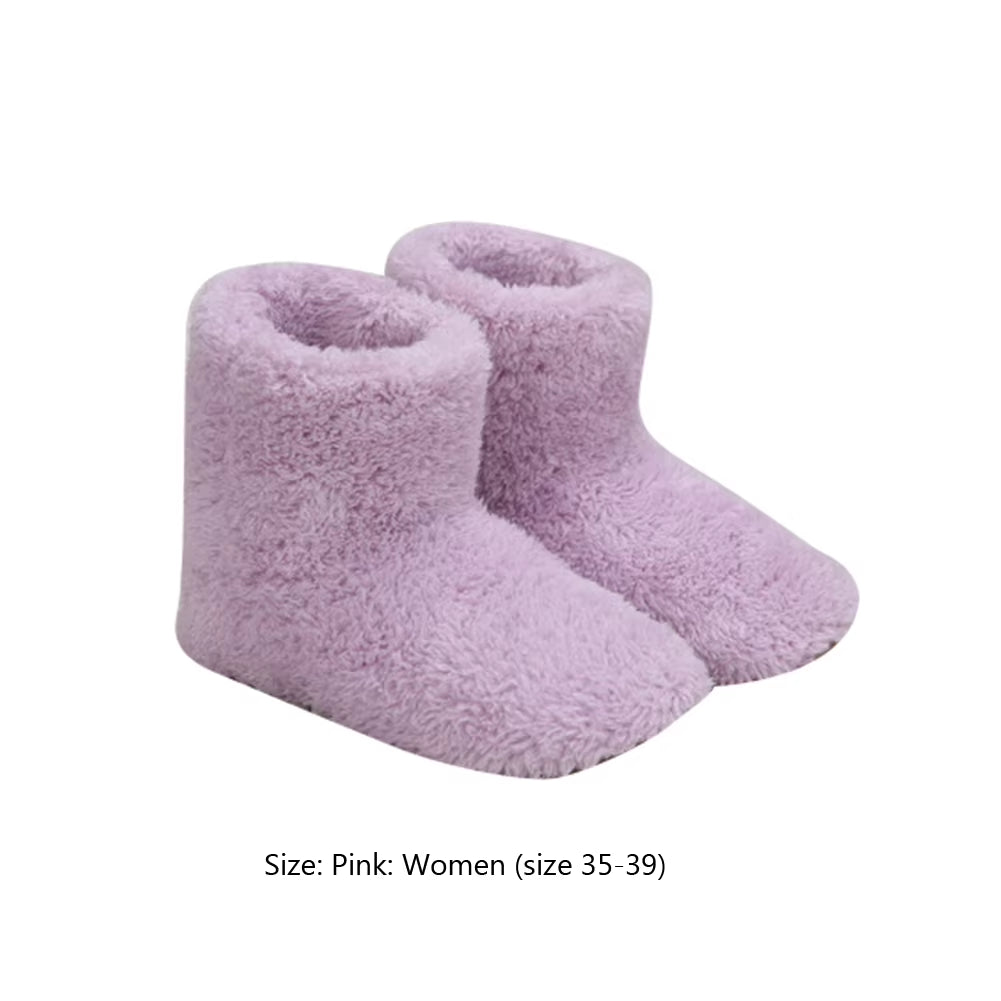 Electric Foot Warmer Double Feet Slippers USB Charging Foot Warm Pads Detachable Foot Stove Soft Plush for Home Bedroom Sleeping