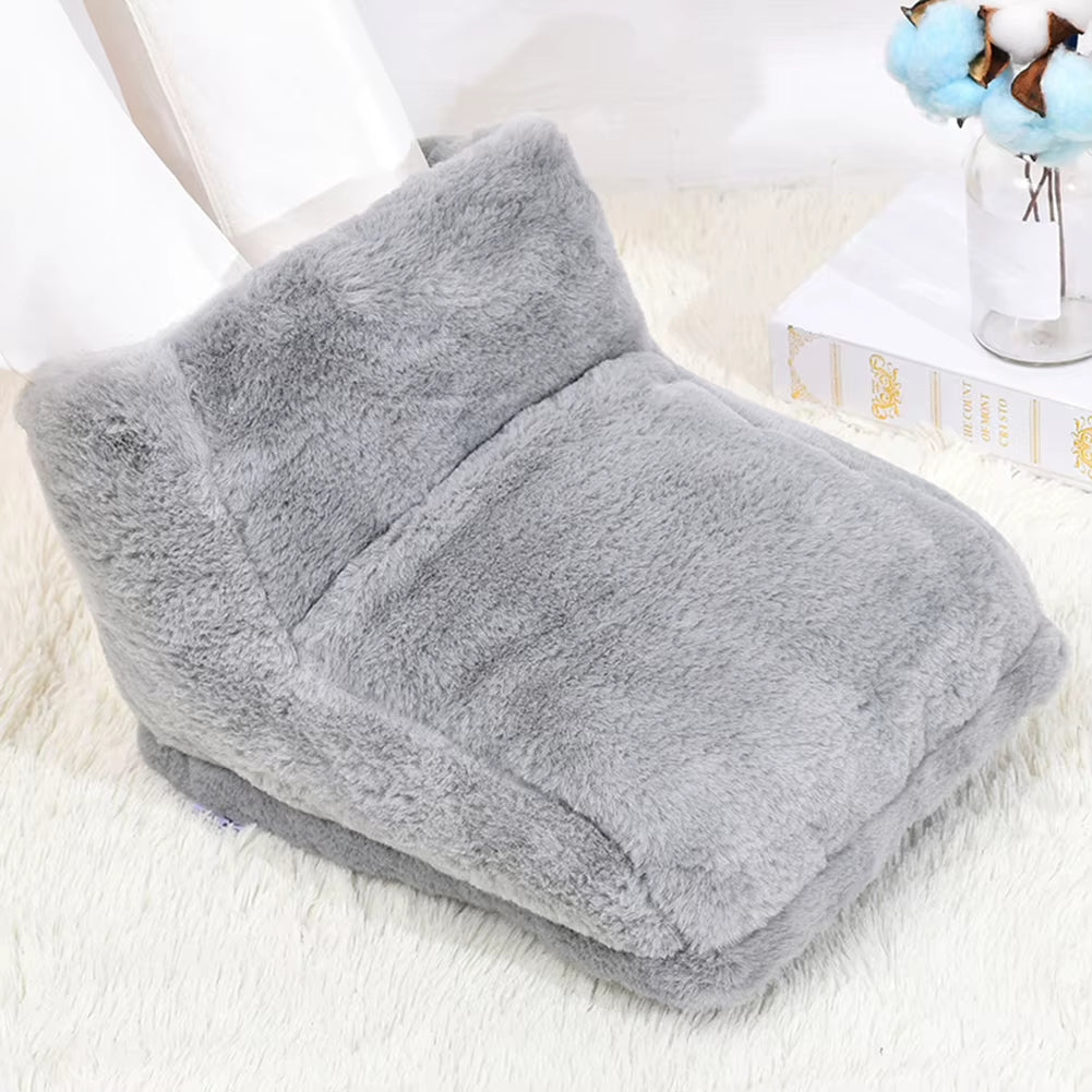 Electric Foot Warmer Double Feet Slippers USB Charging Foot Warm Pads Detachable Foot Stove Soft Plush for Home Bedroom Sleeping