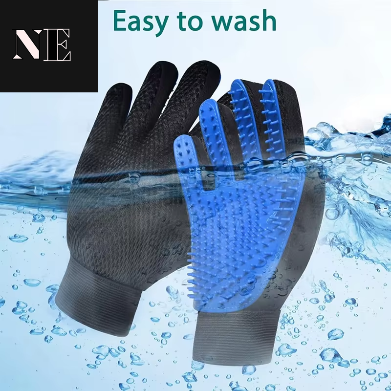 Pet Hair Remover Shower Gloves Puppy Cats Bath Brush Cleaning Silicone Comb Glove Massage Grooming Dogs Supplies