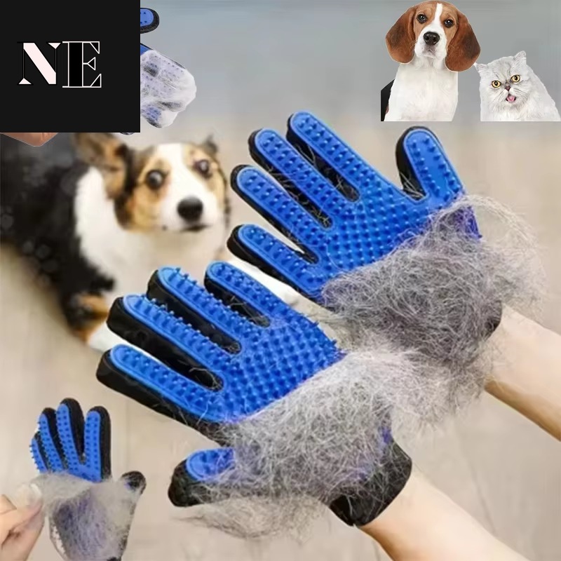 Pet Hair Remover Shower Gloves Puppy Cats Bath Brush Cleaning Silicone Comb Glove Massage Grooming Dogs Supplies