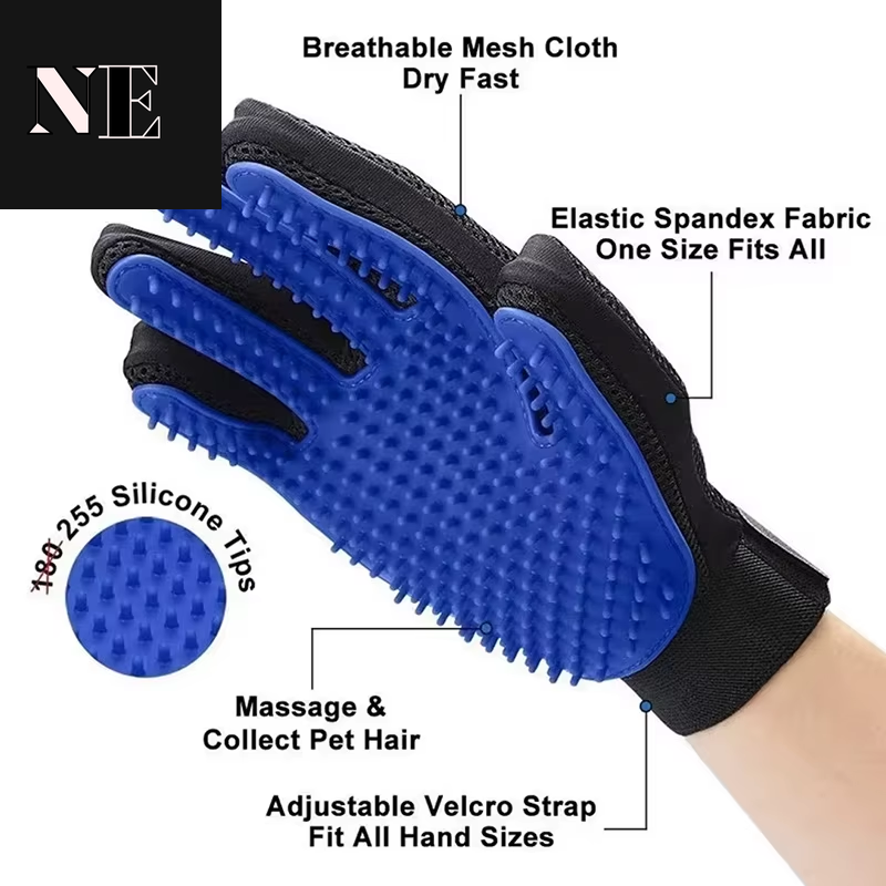 Pet Hair Remover Shower Gloves Puppy Cats Bath Brush Cleaning Silicone Comb Glove Massage Grooming Dogs Supplies