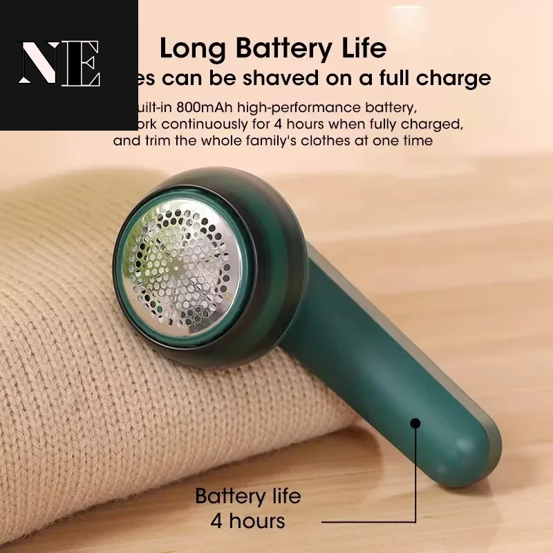 Hair Ball Trimmer Fabric Shaver Lint Remover Upgraded 6 Blade Design Fuzz Shaver Rechargeable for Travel Home Type C Charging