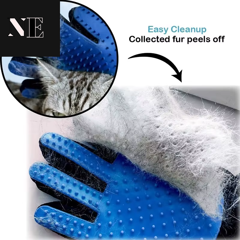 Pet Hair Remover Shower Gloves Puppy Cats Bath Brush Cleaning Silicone Comb Glove Massage Grooming Dogs Supplies
