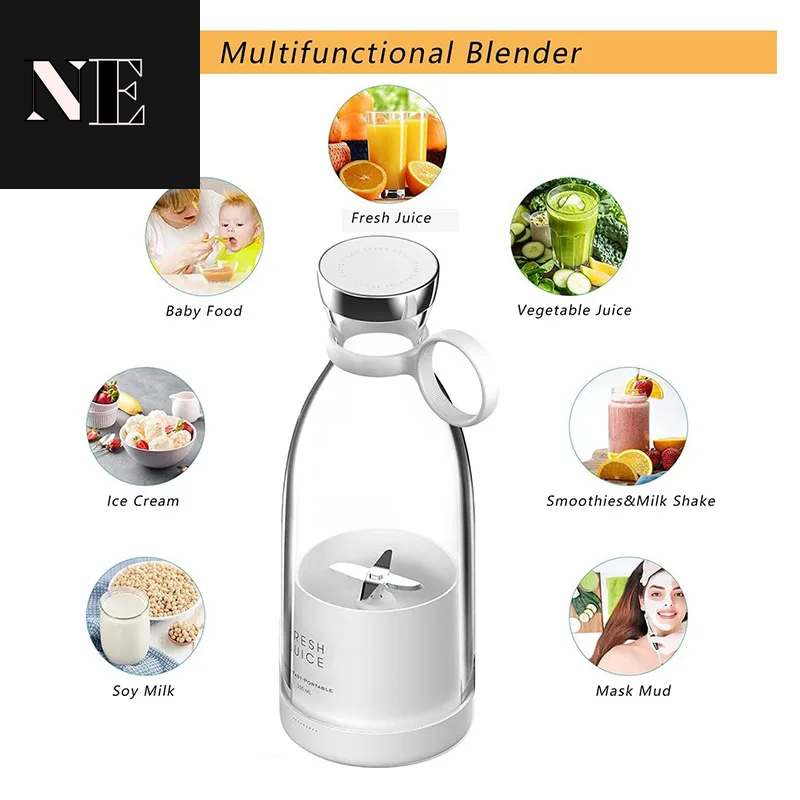Mini Portable Juicer Blender Electric Fruit Home Use Travel Wireless Charging Multifunctional Juice Maker Machine