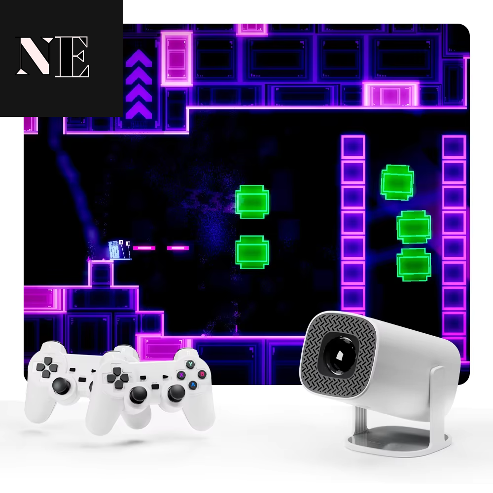 Android 11 Gaming Projector P30MAX 64GB TF Card Wireless Gaming Controller Dual WIFI 1280*720P Home Theater Portable Projector